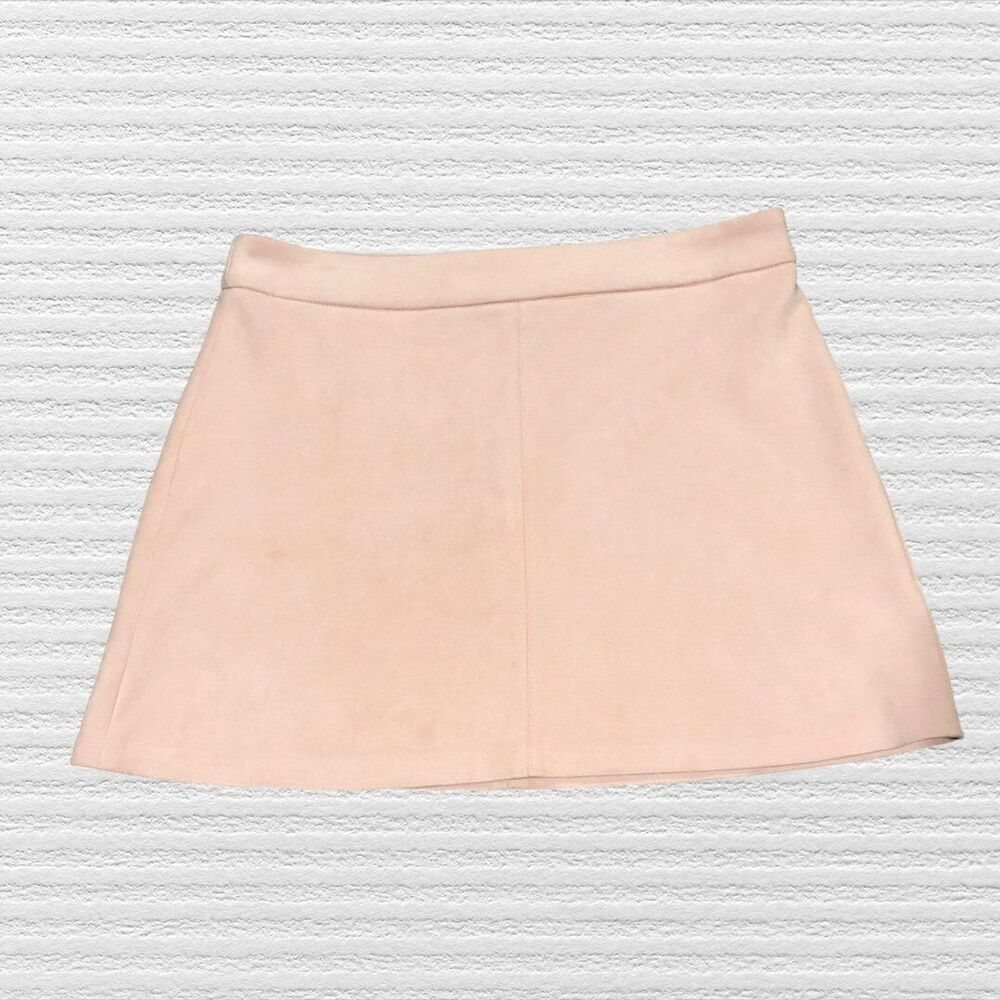 Jack by BB Dakota Pink Faux Suede A-Line Mini Skirt Size 4 Y2K Style